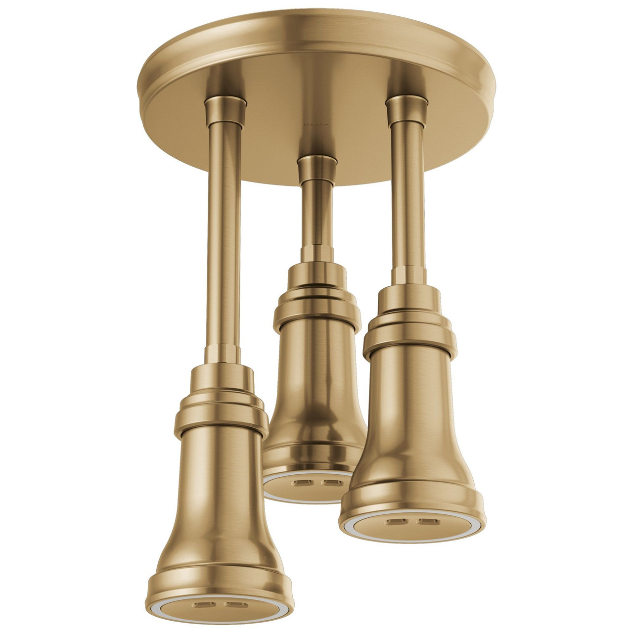 Delta 57190-CZ25-L Universal Showering Components H2Okinetic Pendant Raincan Shower Head with LED Light, Champagne Bronze