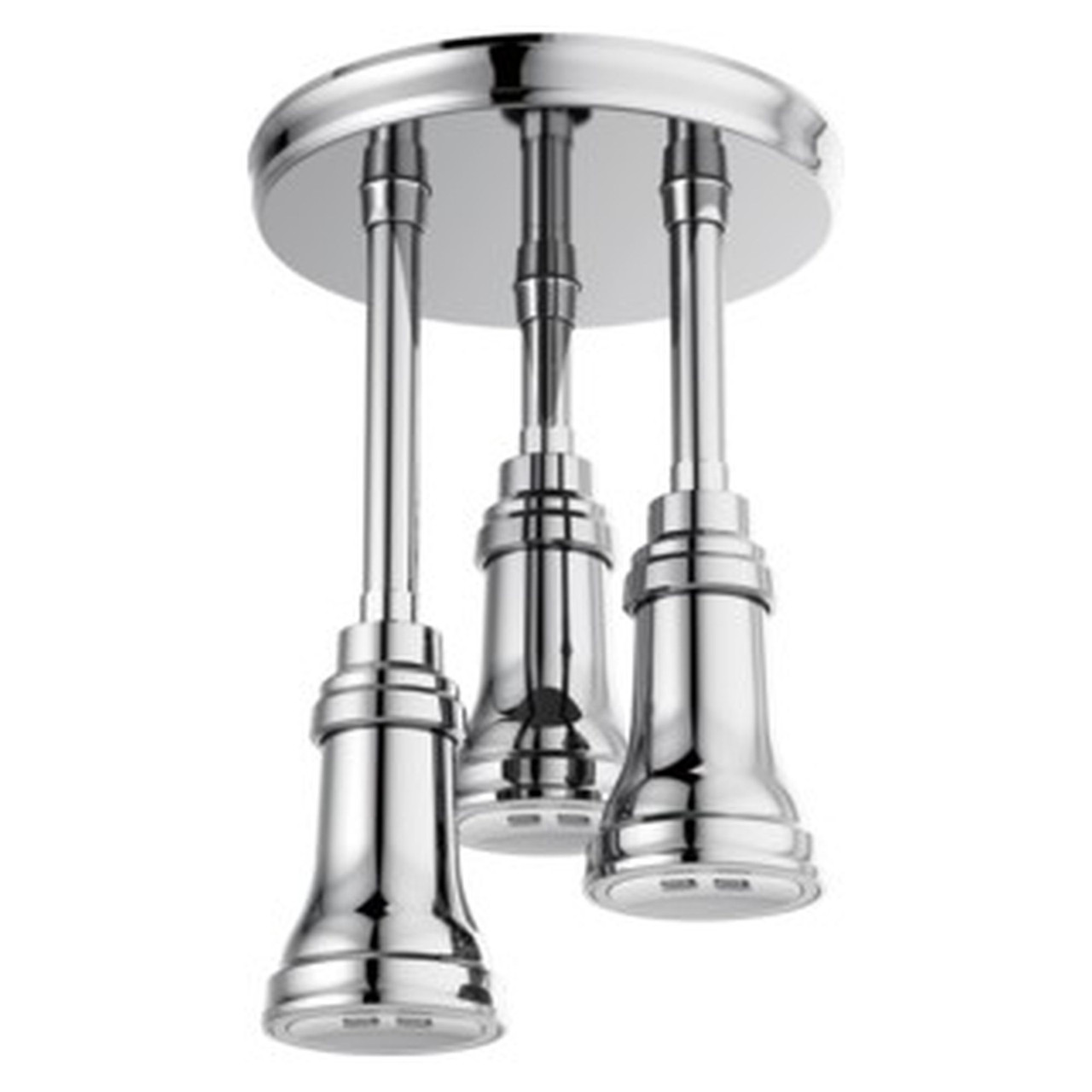 Delta 57190-25-L Universal Showering Components H2Okinetic Pendant Raincan Shower Head with LED Light, Chrome