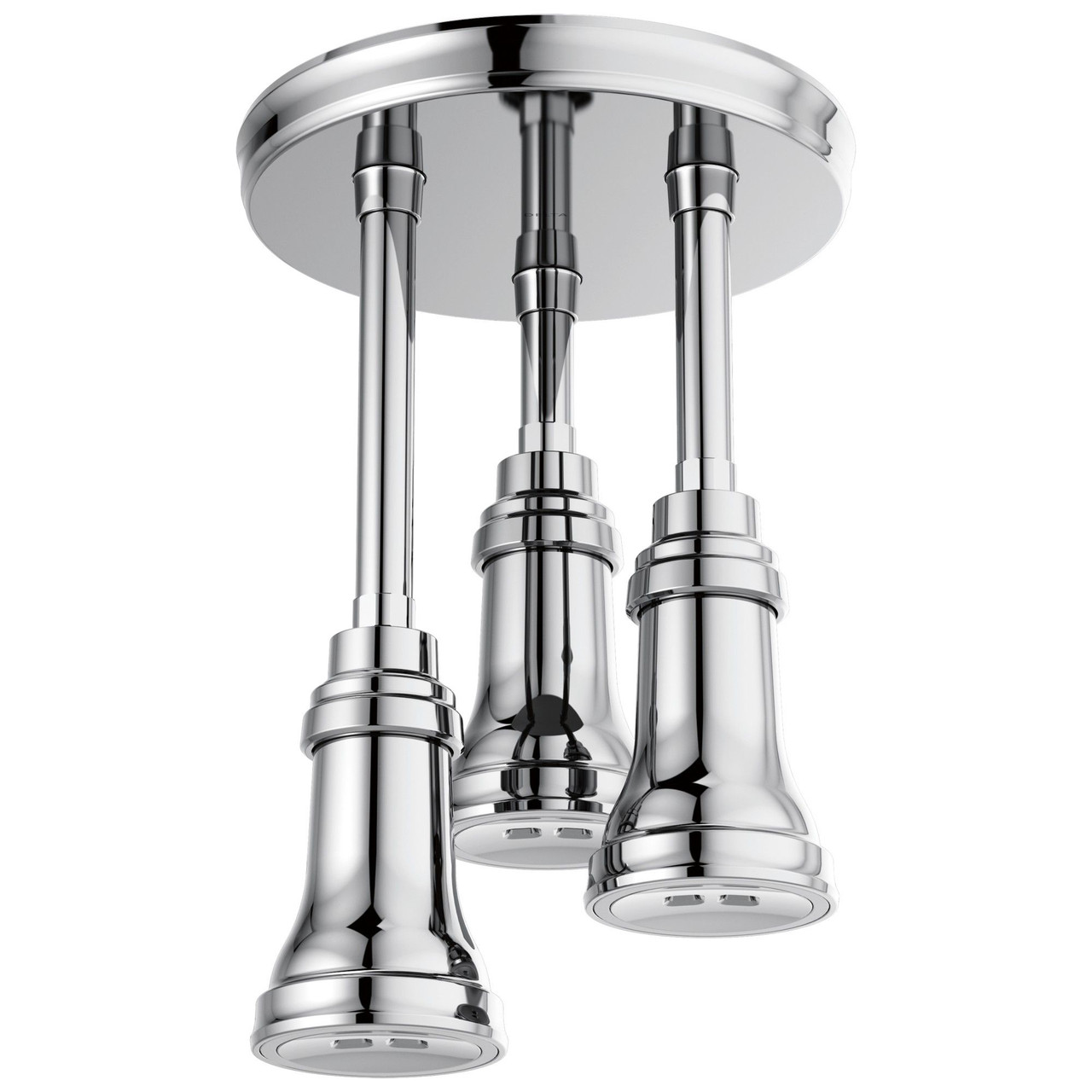 Delta 57190-25-L Universal Showering Components H2Okinetic Pendant Raincan Shower Head with LED Light, Chrome