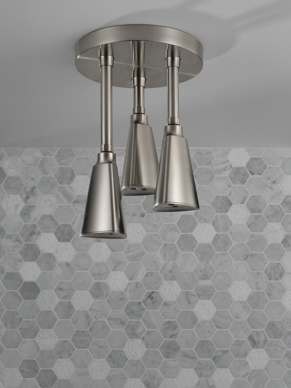 Delta 57140-SS Universal Showering Components H2Okinetic Pendant Raincan Shower Head, Stainless