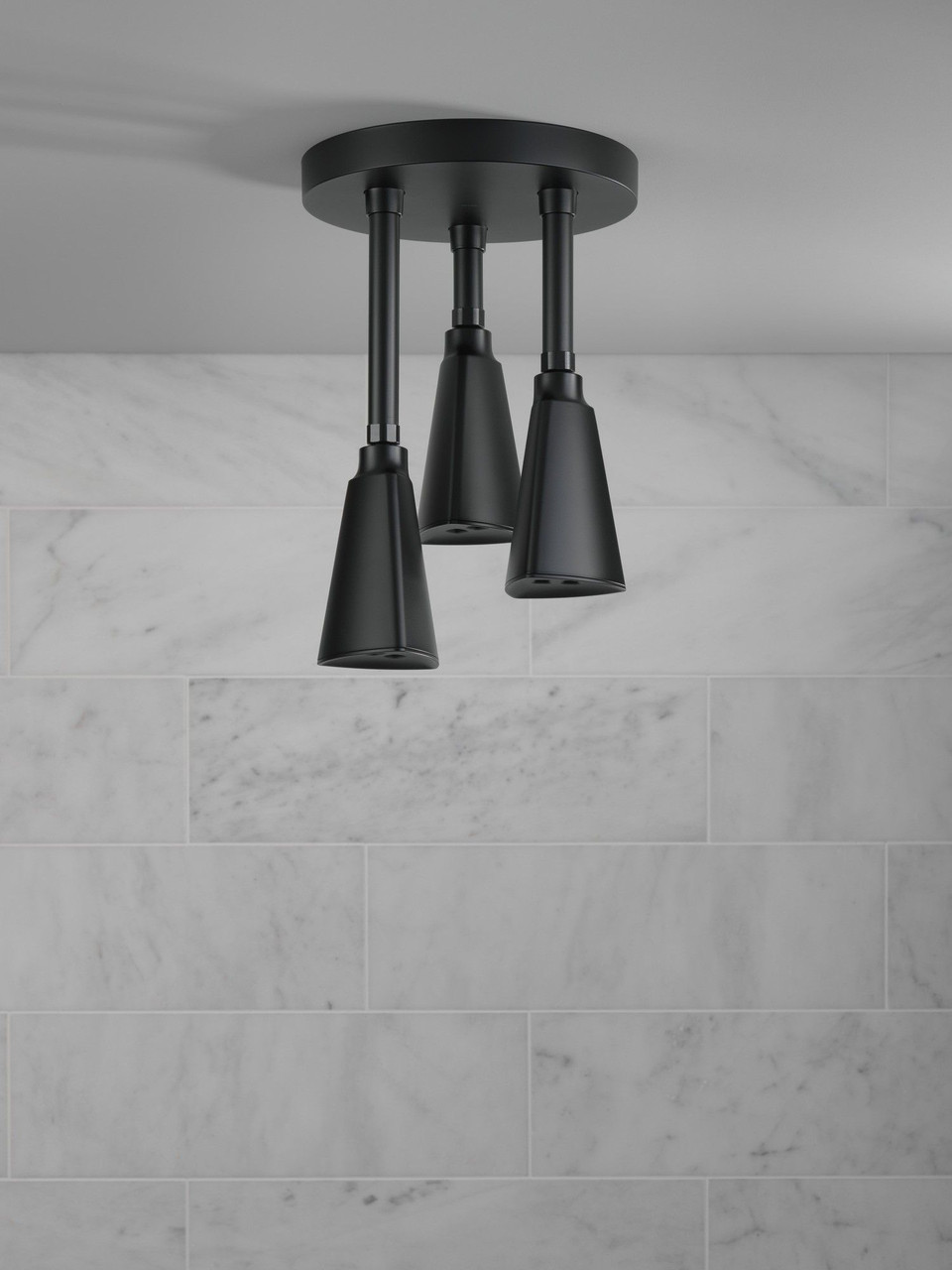 57140-BL Universal Showering Components H2Okinetic Pendant Raincan Shower Head, Matte Black