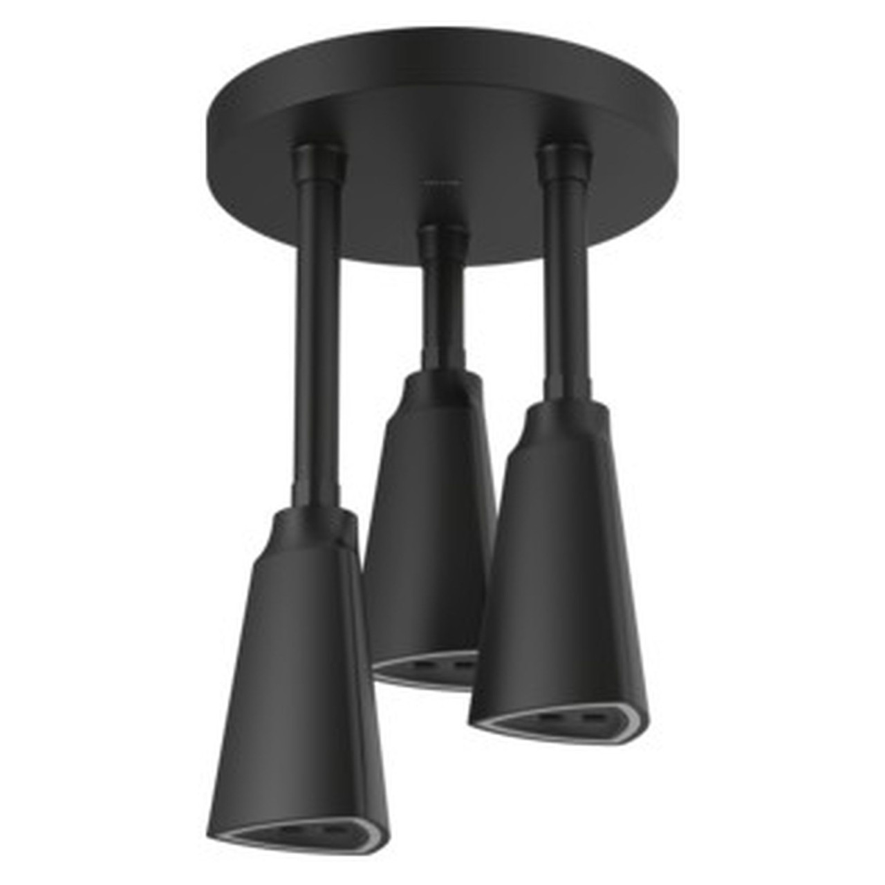 Delta 57140-BL25-L Universal Showering Components H2Okinetic Pendant Raincan Shower Head with LED Light, Matte Black