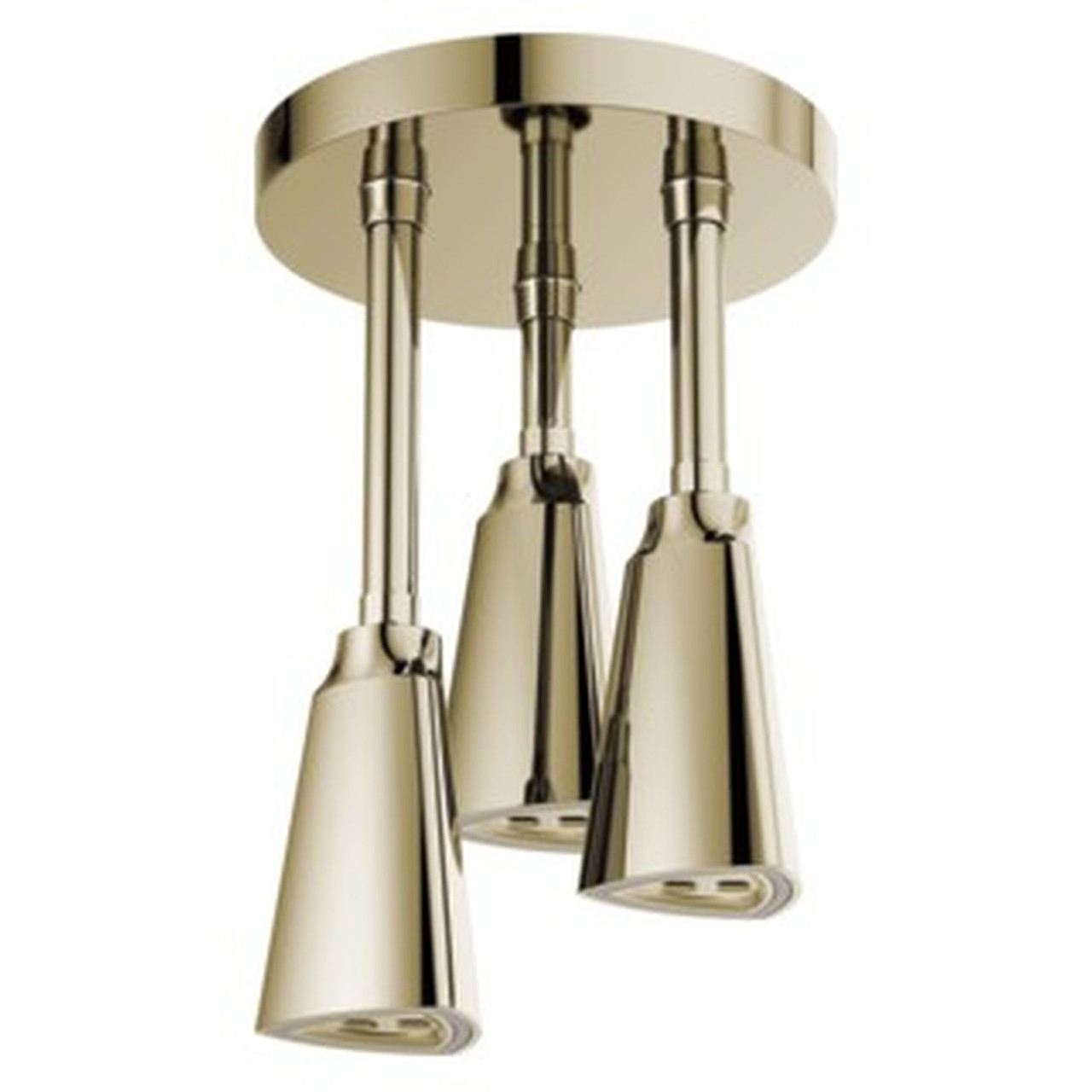 Delta 57140-PN25-L Universal Showering Components H2Okinetic Pendant Raincan Shower Head with LED Light, Polished Nickel