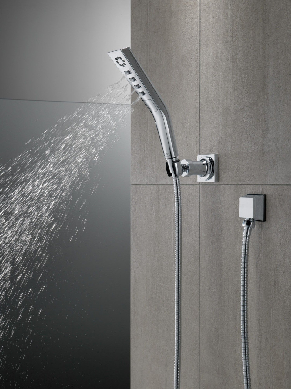 55799-PR Universal Showering Components H2Okinetic 3-Setting Wall Mount Hand Shower, Lumicoat Chrome