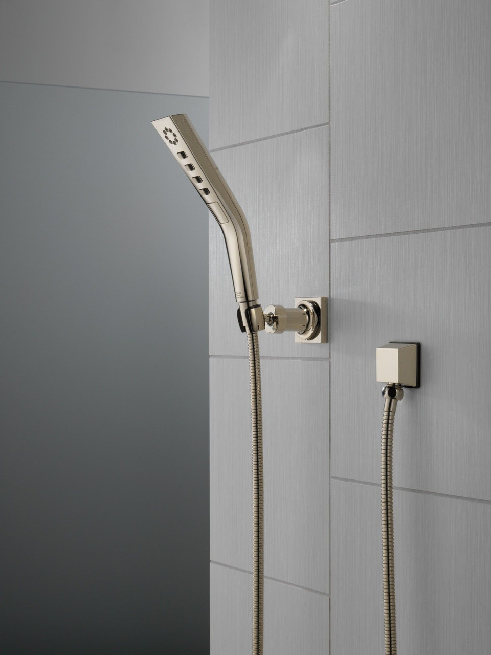 55799-PN-PR Universal Showering Components H2Okinetic 3-Setting Wall Mount Hand Shower, Lumicoat Polished Nickel
