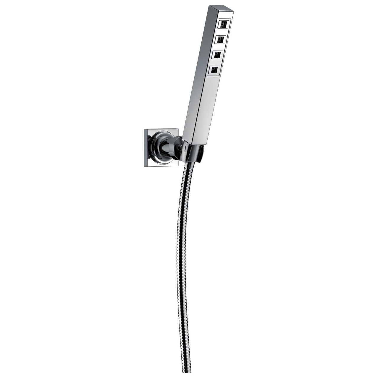 55567-PR Universal Showering Components H2Okinetic Single-Setting Adjustable Wall Mount Hand Shower, Lumicoat Chrome