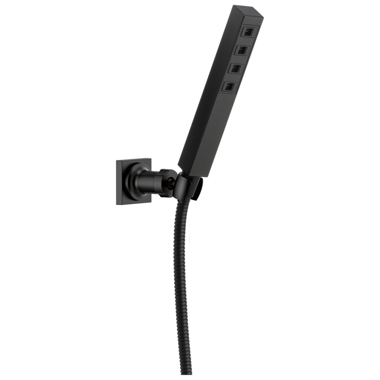 Delta 55567-BL Universal Showering Components H2Okinetic Single-Setting Adjustable Wall Mount Hand Shower, Matte Black
