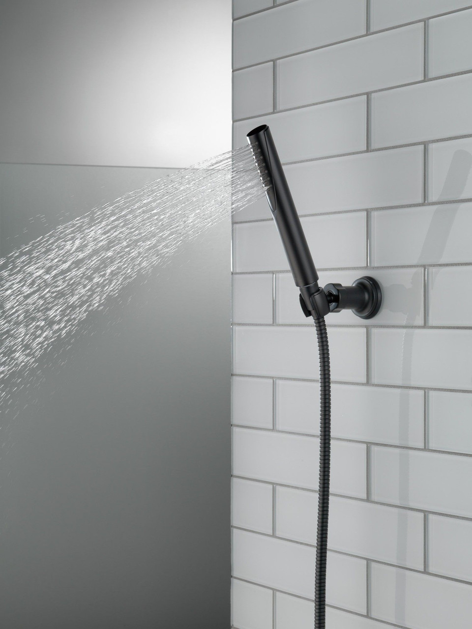 Delta 55085-BL Grail Premium Single-Setting Adjustable Wall Mount Hand Shower, Matte Black