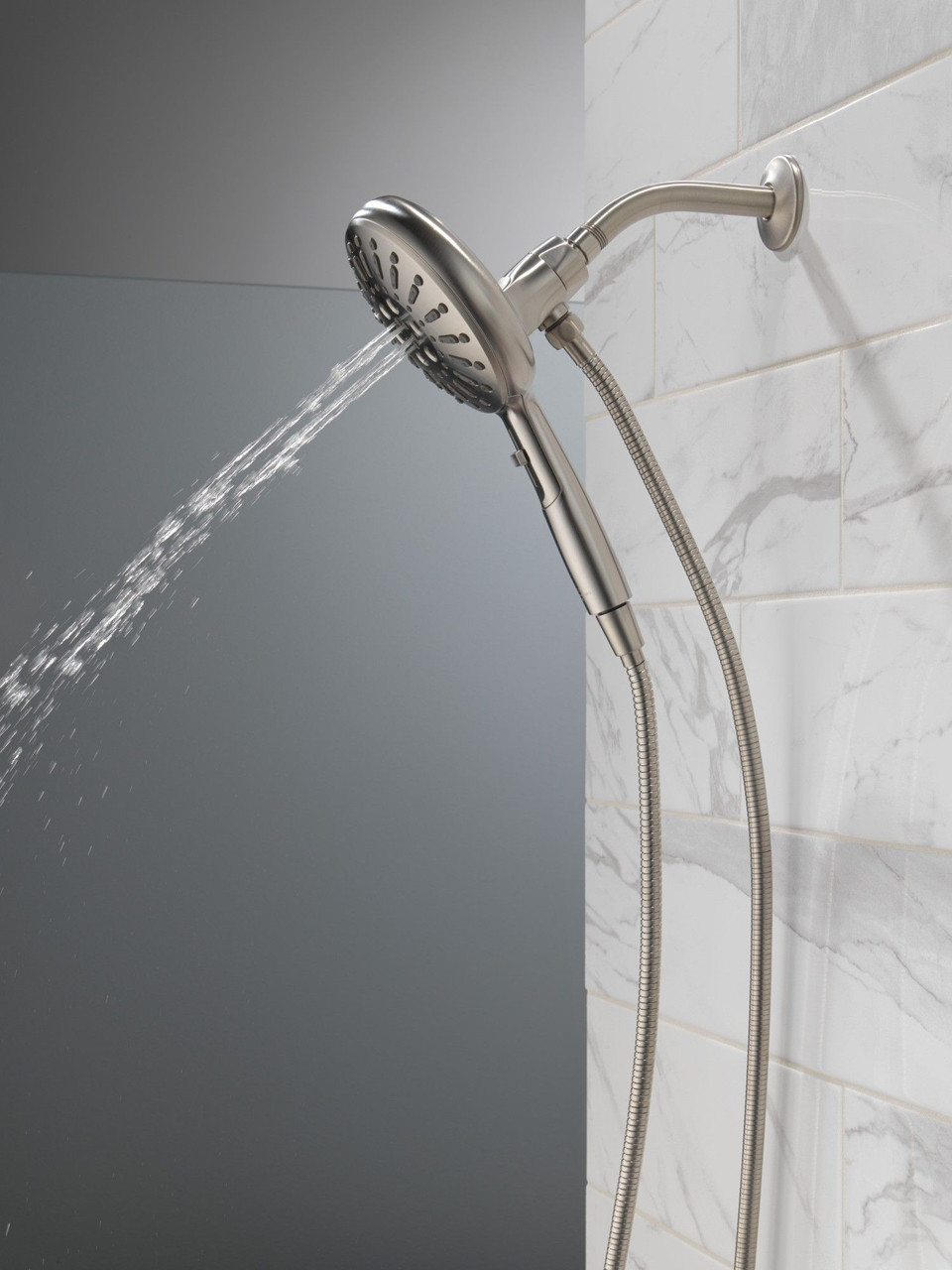 Delta 54910-SS-PR-PK Universal Showering Components 7-Setting SureDock Magnetic Hand Shower, Lumicoat Stainless