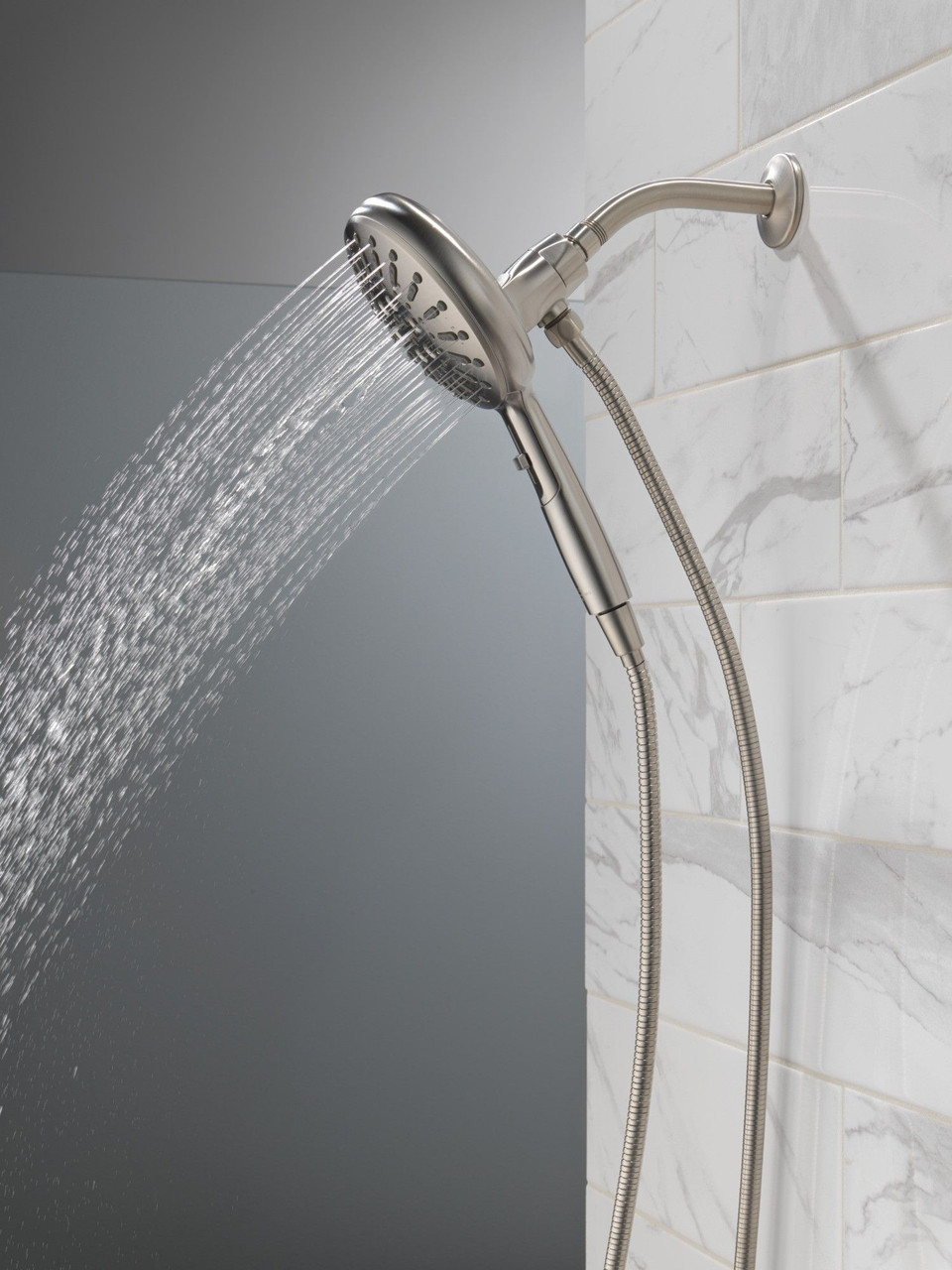 Delta 54910-SS-PR-PK Universal Showering Components 7-Setting SureDock Magnetic Hand Shower, Lumicoat Stainless