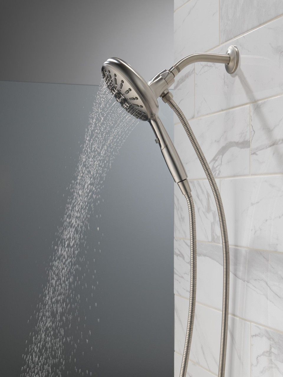 Delta 54910-SS-PR-PK Universal Showering Components 7-Setting SureDock Magnetic Hand Shower, Lumicoat Stainless