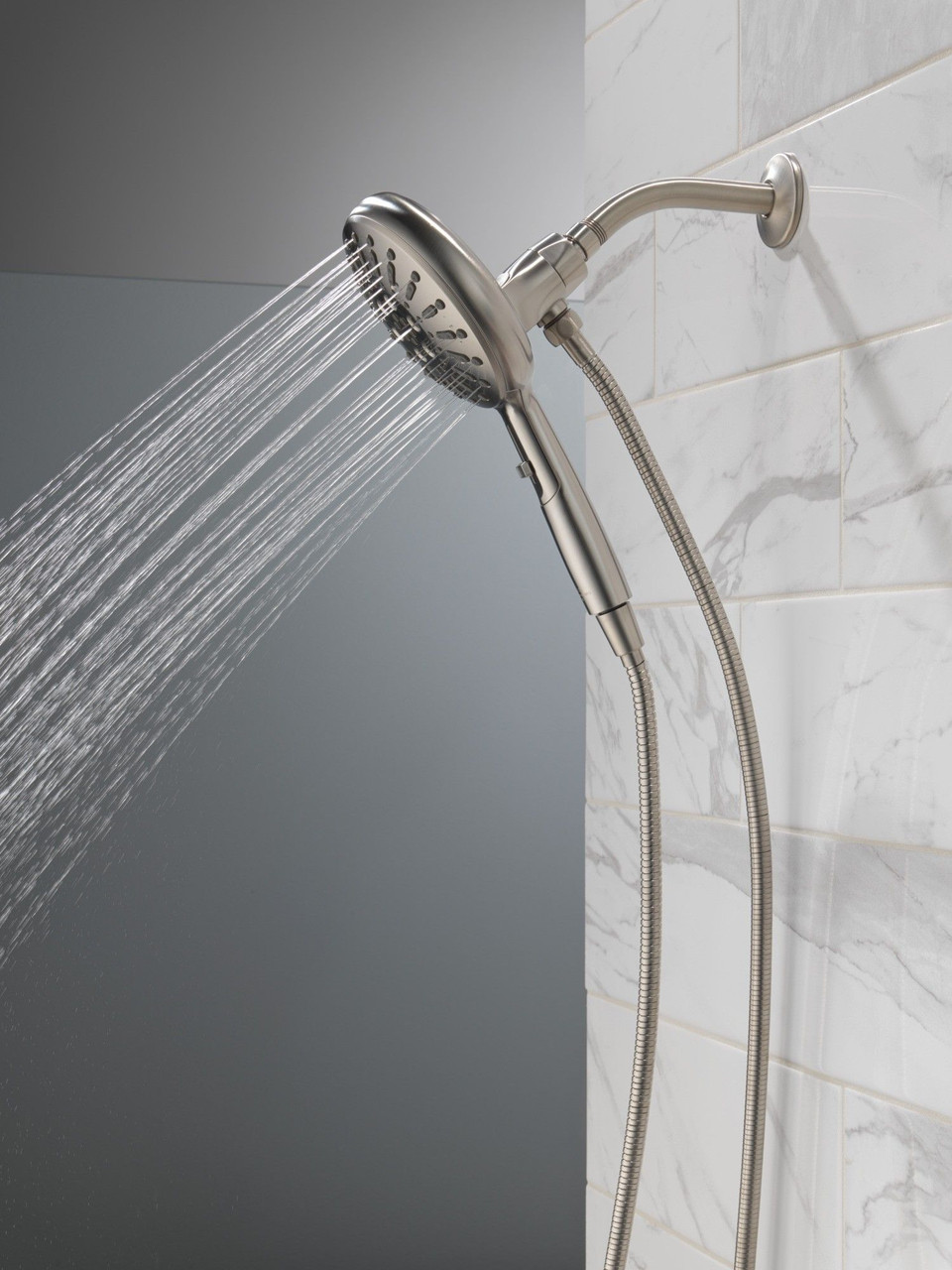 54910-SS-PR-PK Universal Showering Components 7-Setting SureDock Magnetic Hand Shower, Lumicoat Stainless