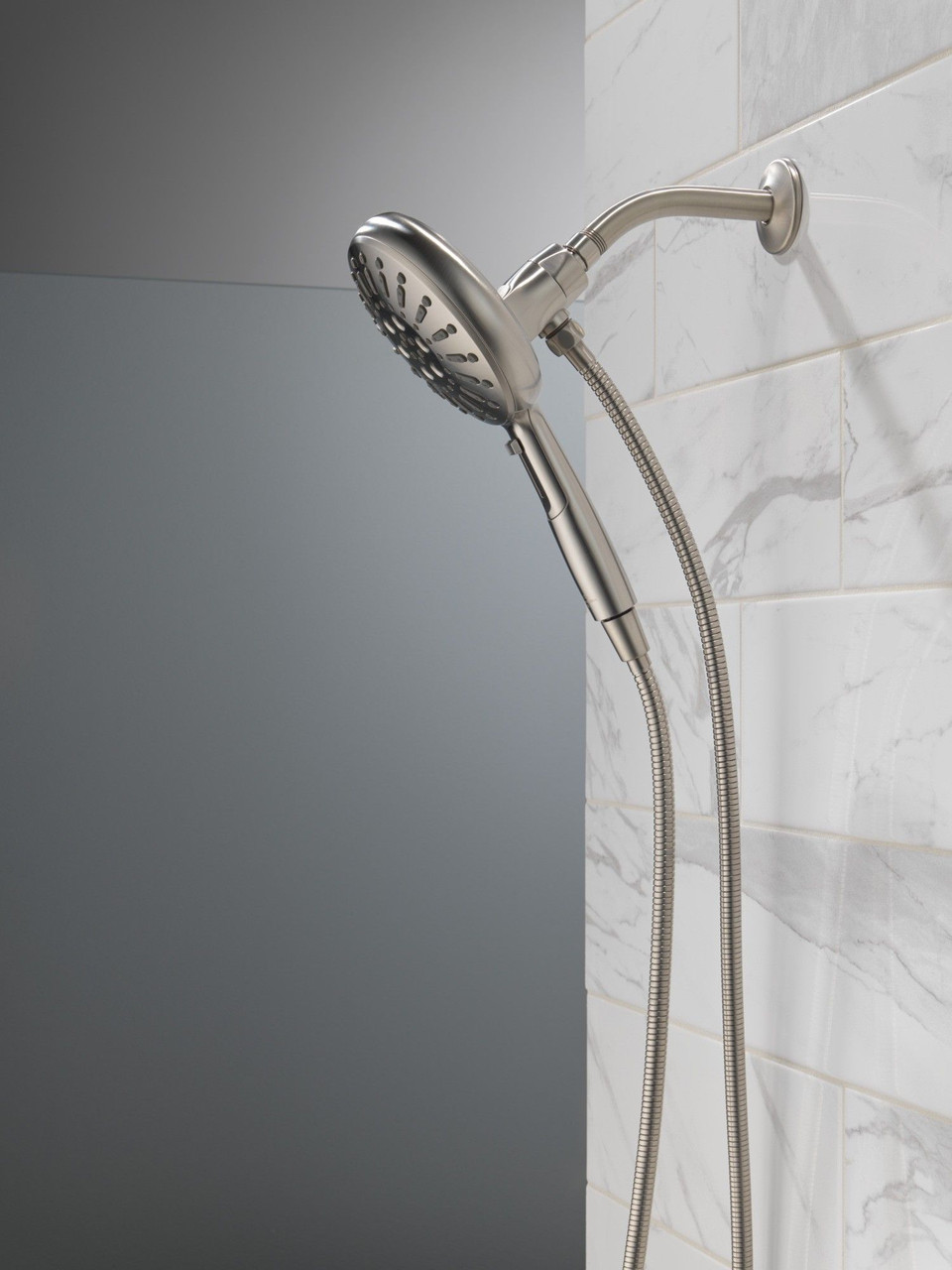 54910-SS-PR-PK Universal Showering Components 7-Setting SureDock Magnetic Hand Shower, Lumicoat Stainless