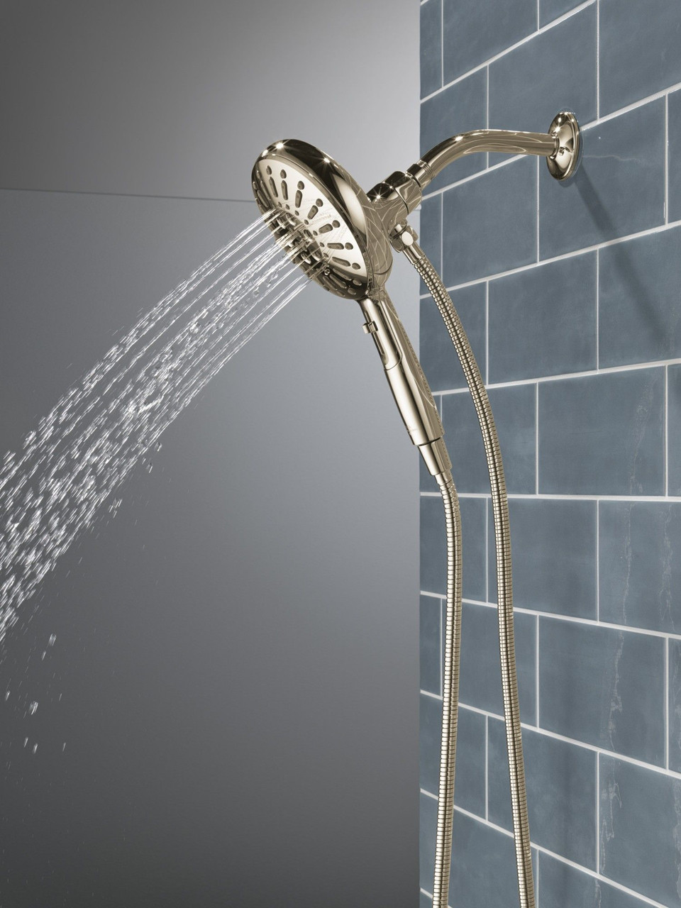 Delta 54910-PN-PR-PK Universal Showering Components 7-Setting SureDock Magnetic Hand Shower, Lumicoat Polished Nickel