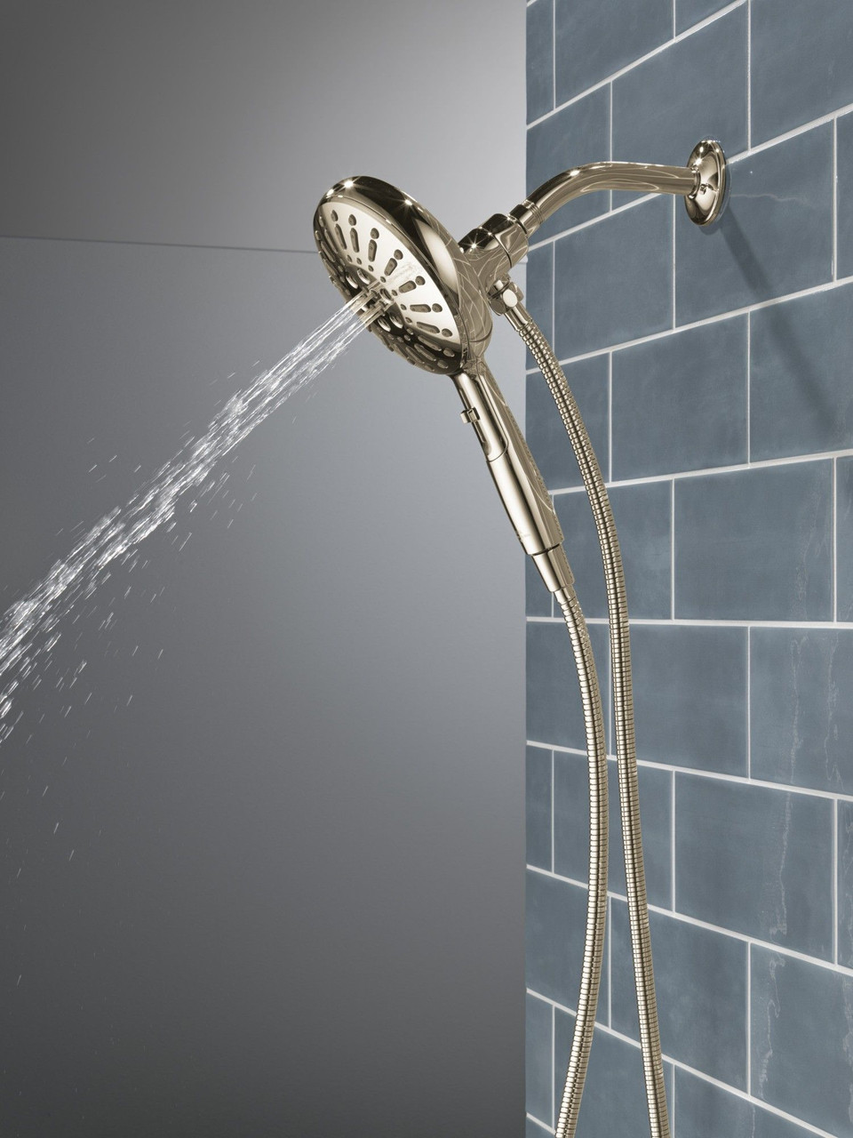 Delta 54910-PN-PR-PK Universal Showering Components 7-Setting SureDock Magnetic Hand Shower, Lumicoat Polished Nickel