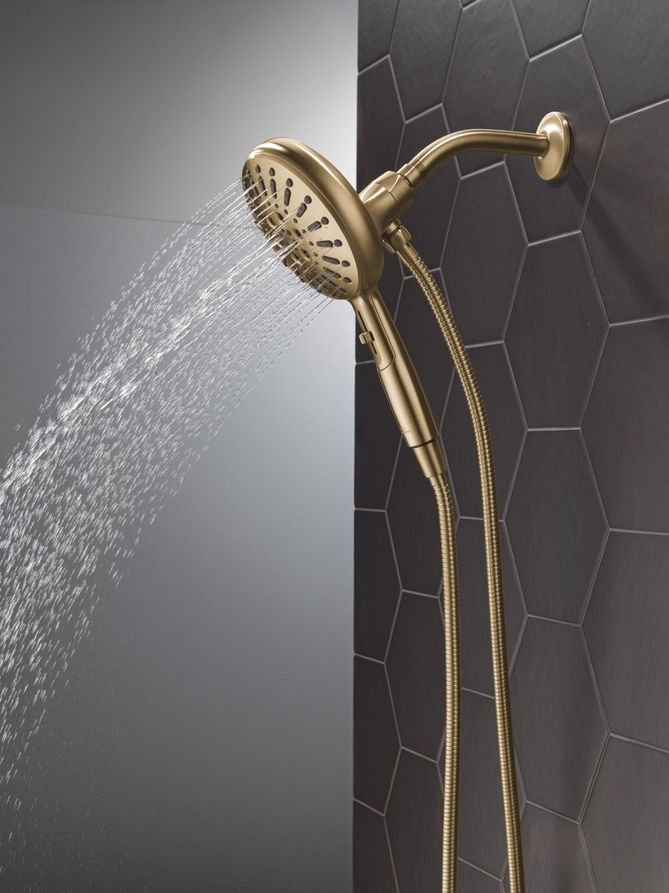 Delta 54910-CZ-PR-PK Universal Showering Components 7-Setting SureDock Magnetic Hand Shower, Lumicoat Champagne Bronze