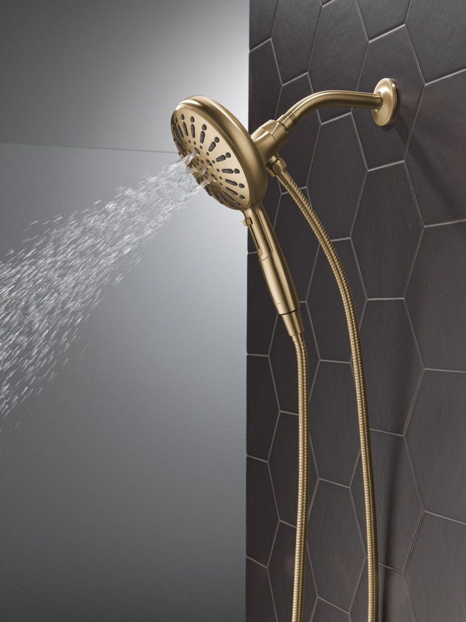 Delta 54910-CZ-PR-PK Universal Showering Components 7-Setting SureDock Magnetic Hand Shower, Lumicoat Champagne Bronze