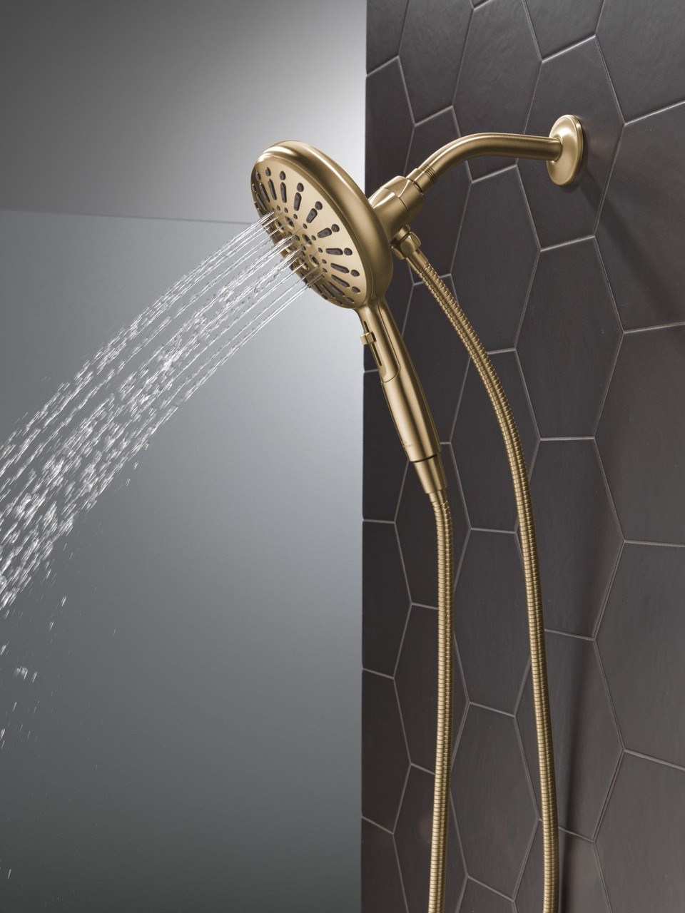 Delta 54910-CZ-PR-PK Universal Showering Components 7-Setting SureDock Magnetic Hand Shower, Lumicoat Champagne Bronze
