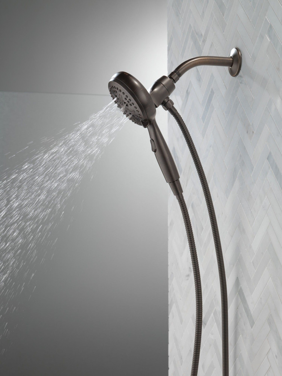 Delta 54810-RB-PK Universal Showering Components 7-Setting SureDock Magnetic Hand Shower, Venetian Bronze