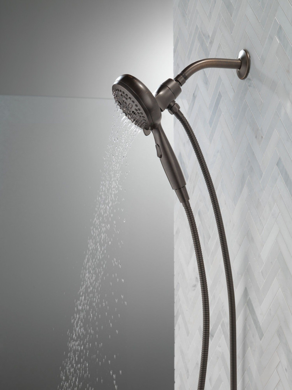 Delta 54810-RB-PK Universal Showering Components 7-Setting SureDock Magnetic Hand Shower, Venetian Bronze