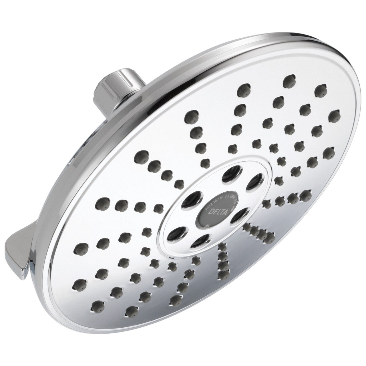 Delta 52688-PR Universal Showering Components H2Okinetic 3-Setting Raincan Shower Head, Lumicoat Chrome