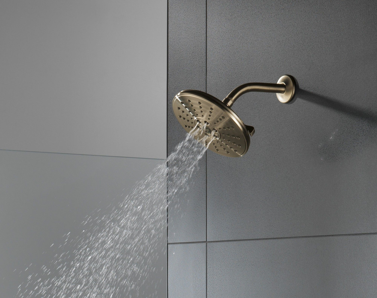 Delta 52688-CZ-PR Universal Showering Components H2Okinetic 3-Setting Raincan Shower Head, Lumicoat Champagne Bronze