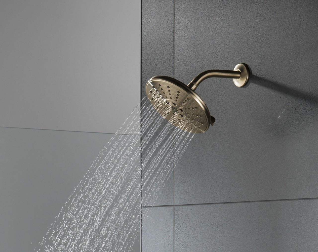 Delta 52688-CZ-PR Universal Showering Components H2Okinetic 3-Setting Raincan Shower Head, Lumicoat Champagne Bronze