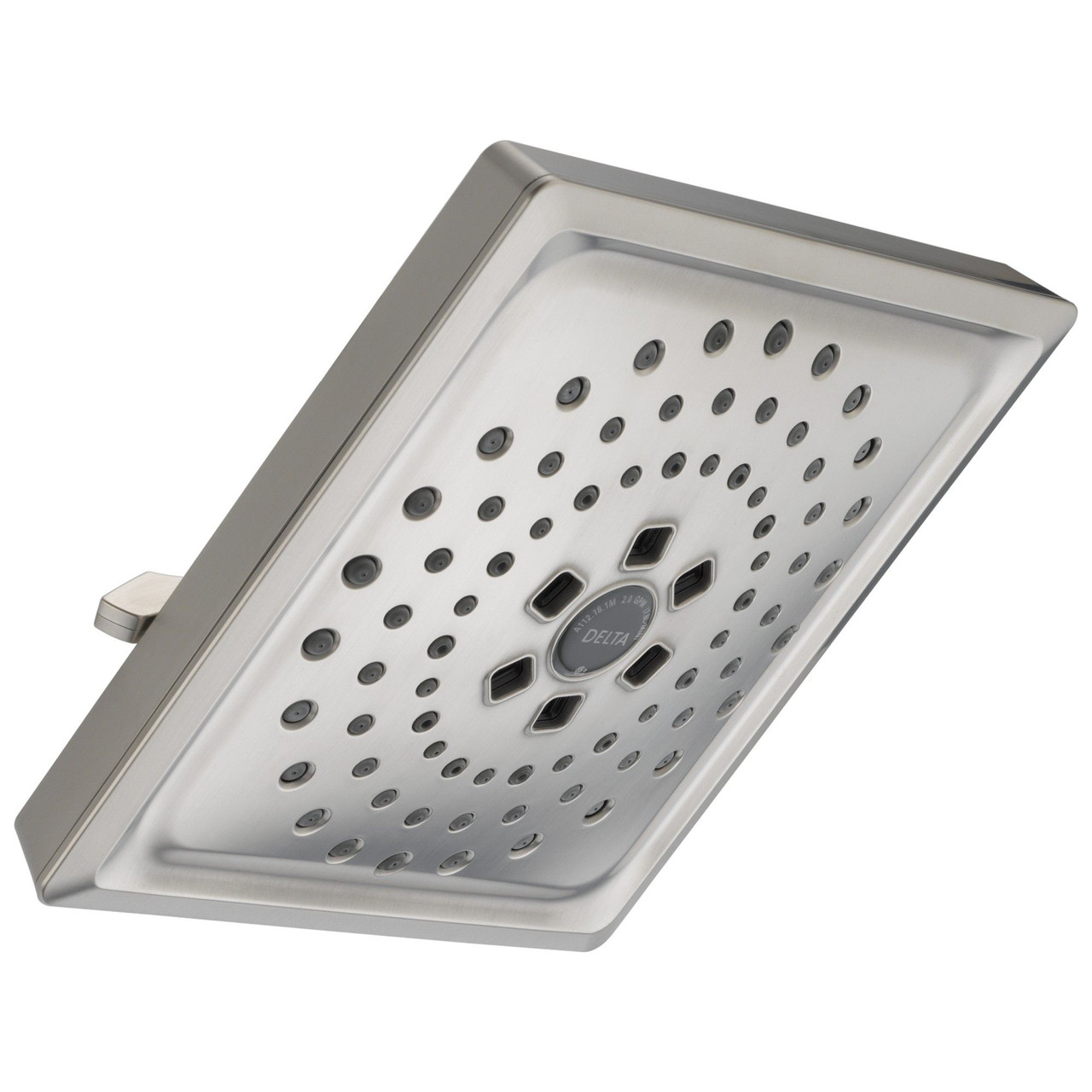 Delta 52684-SS-PR Universal Showering Components H2Okinetic 3-Setting Raincan Shower Head, Lumicoat Stainless