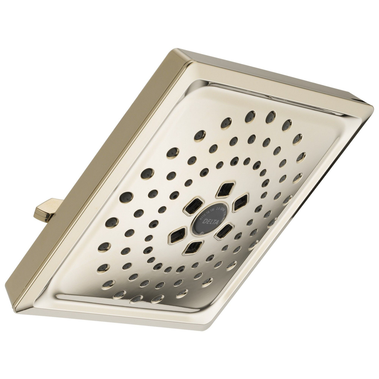 Delta 52684-PN-PR Universal Showering Components H2Okinetic 3-Setting Raincan Shower Head, Lumicoat Polished Nickel