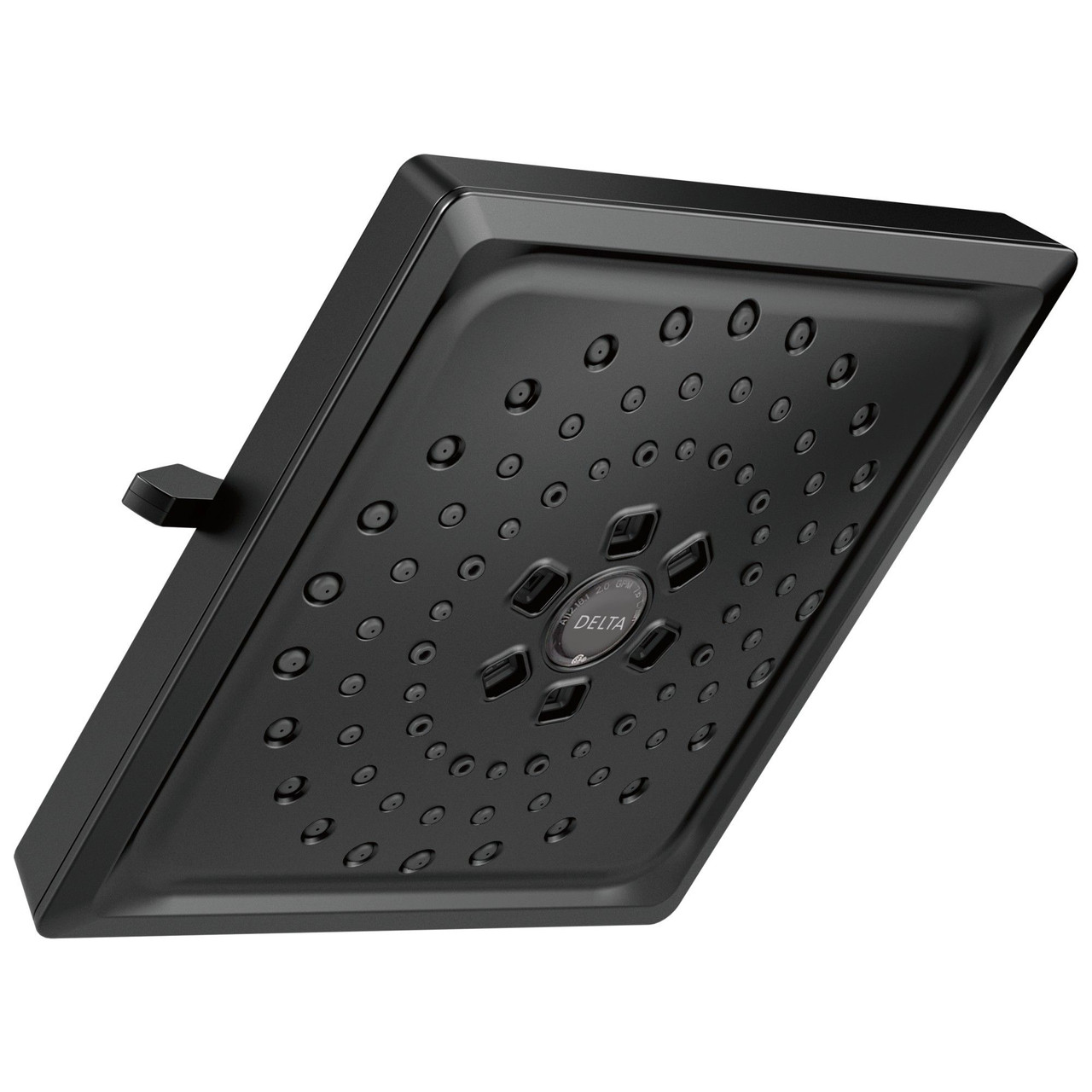 52684-BL Universal Showering Components H2Okinetic 3-Setting Raincan Shower Head, Matte Black