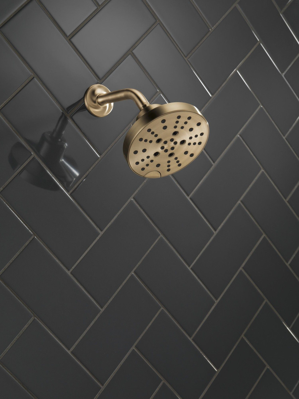 Delta 52668-CZ-PR Universal Showering Components H2Okinetic 5-Setting Contempoary Round Raincan Shower Head, Lumicoat Champagne Bronze