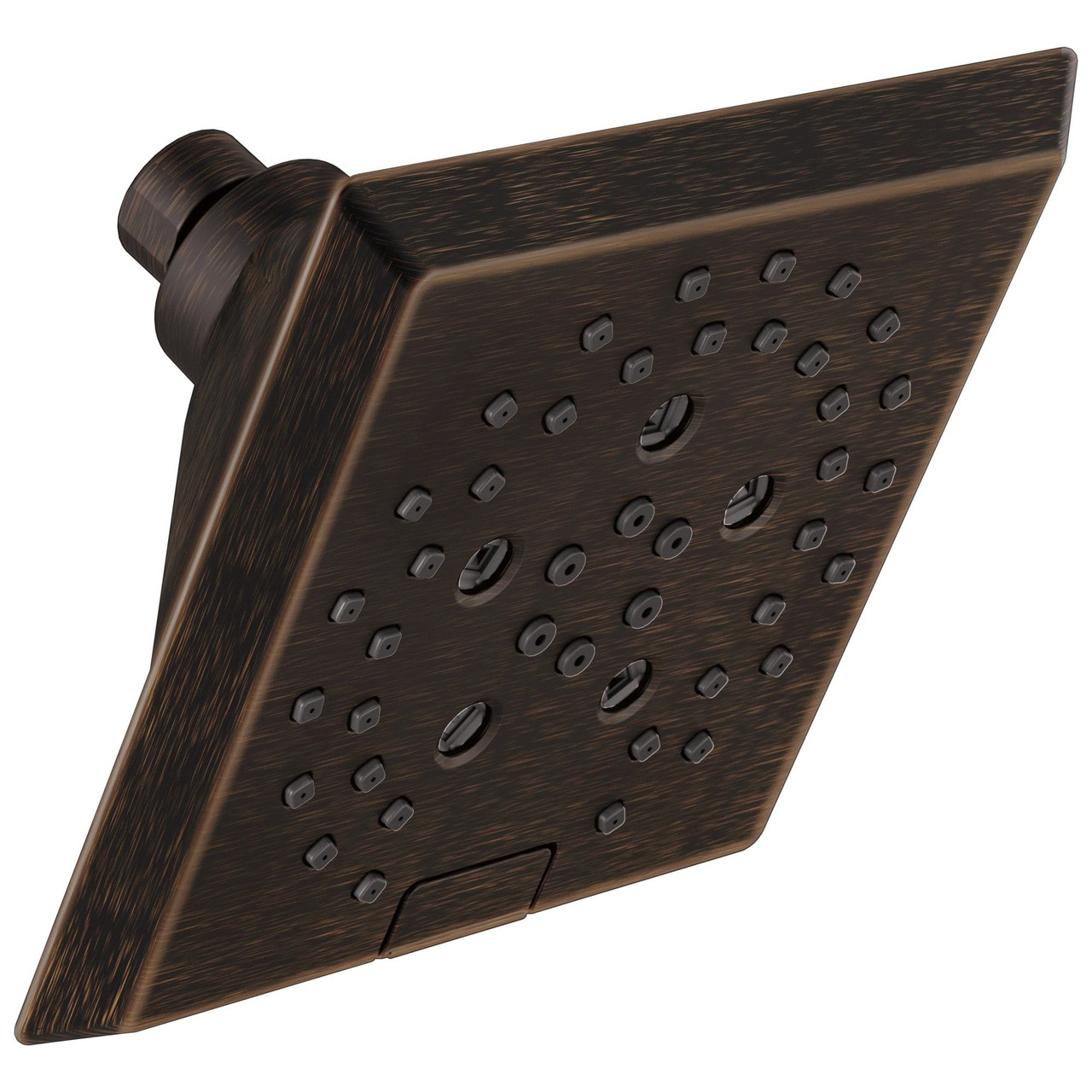 Delta 52664-RB Universal Showering Components H2Okinetic 5-Setting Angular Modern Raincan Shower Head, Venetian Bronze