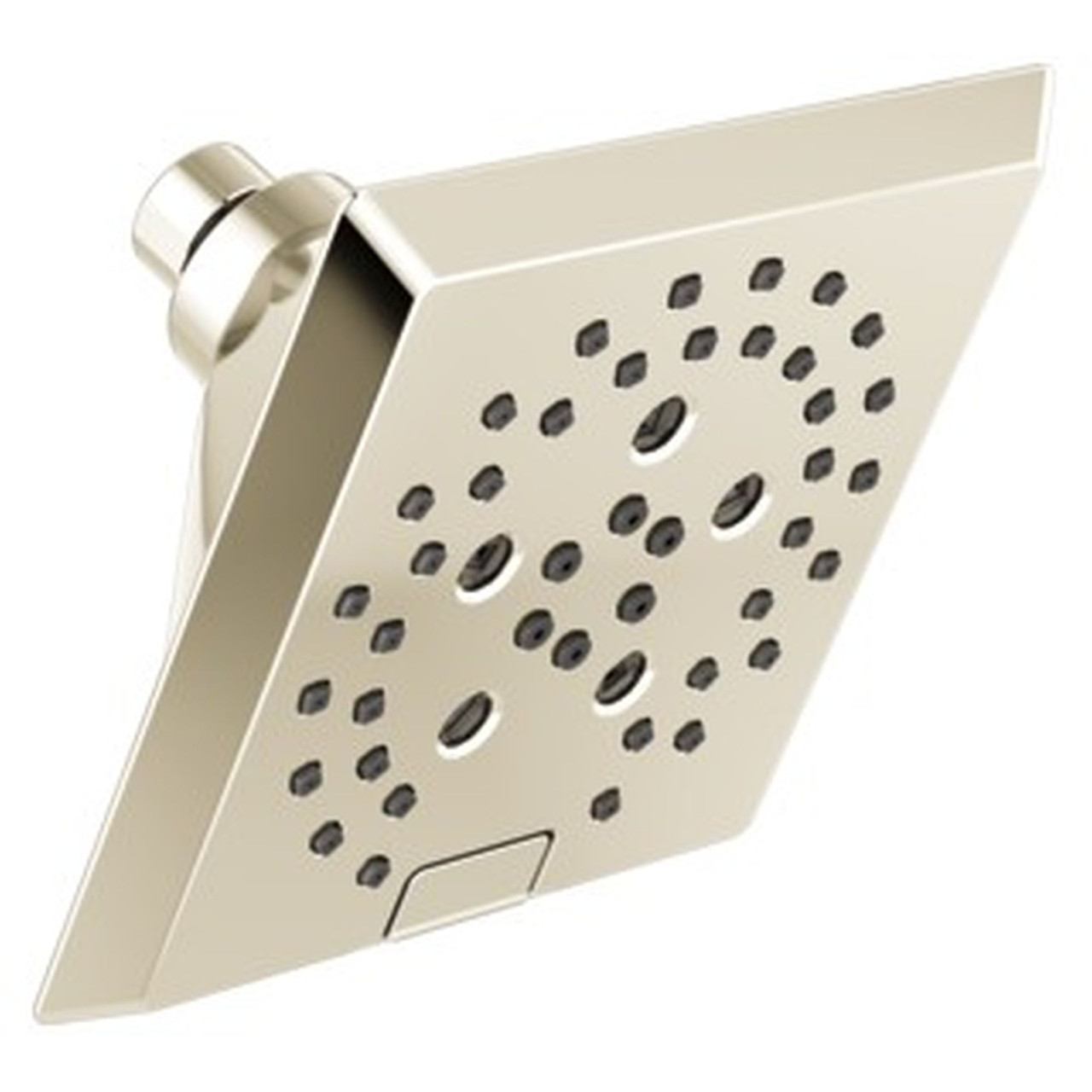 52664-PN-PR Universal Showering Components H2Okinetic 5-Setting Angular Modern Raincan Shower Head, Lumicoat Polished Nickel
