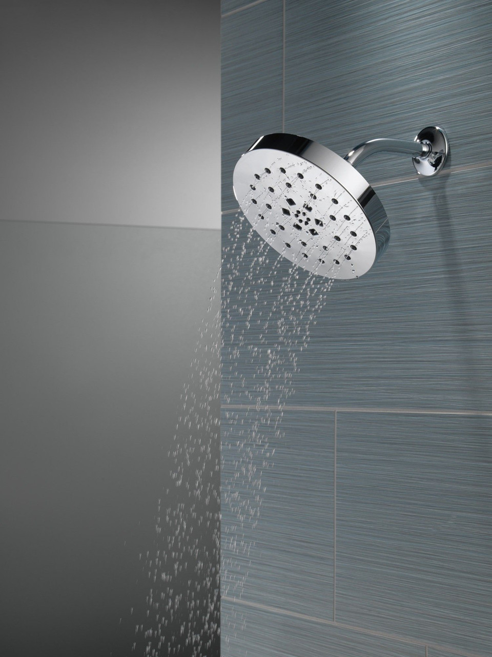 Delta 52488-PR Universal Showering Components H2Okinetic 4-Setting Shower Head with UltraSoak, Lumicoat Chrome