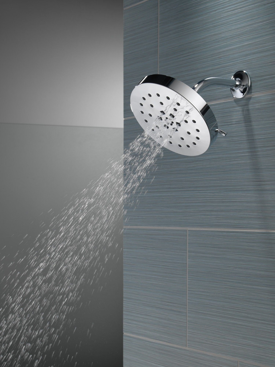Delta 52488-PR Universal Showering Components H2Okinetic 4-Setting Shower Head with UltraSoak, Lumicoat Chrome