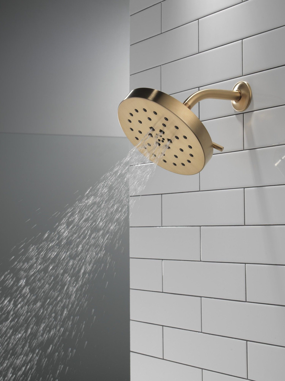 Delta 52488-CZ-PR Universal Showering Components H2Okinetic 4-Setting Shower Head with Ultrasoak, Lumicoat Champagne Bronze