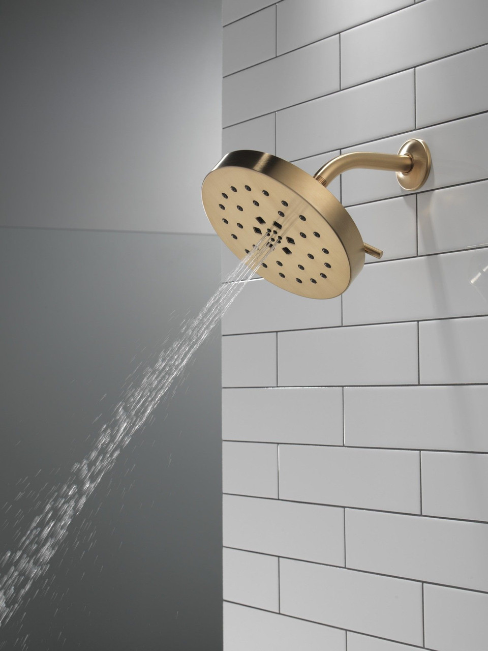 52488-CZ-PR Universal Showering Components H2Okinetic 4-Setting Shower Head with Ultrasoak, Lumicoat Champagne Bronze