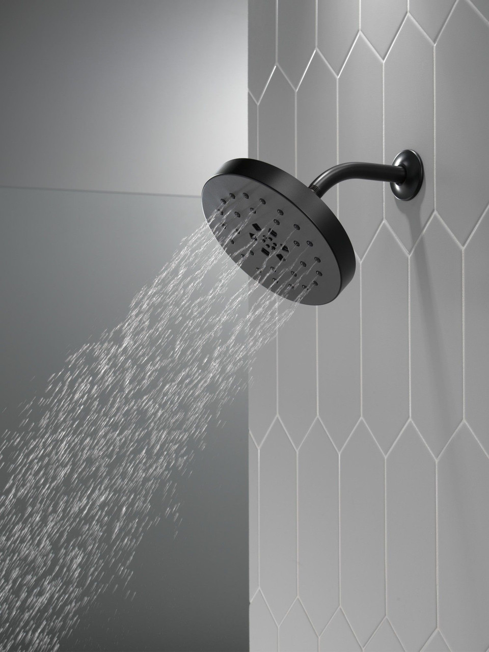 Delta 52488-BL Universal Showering Components H2Okinetic 4-Setting Shower Head with UltraSoak, Matte Black
