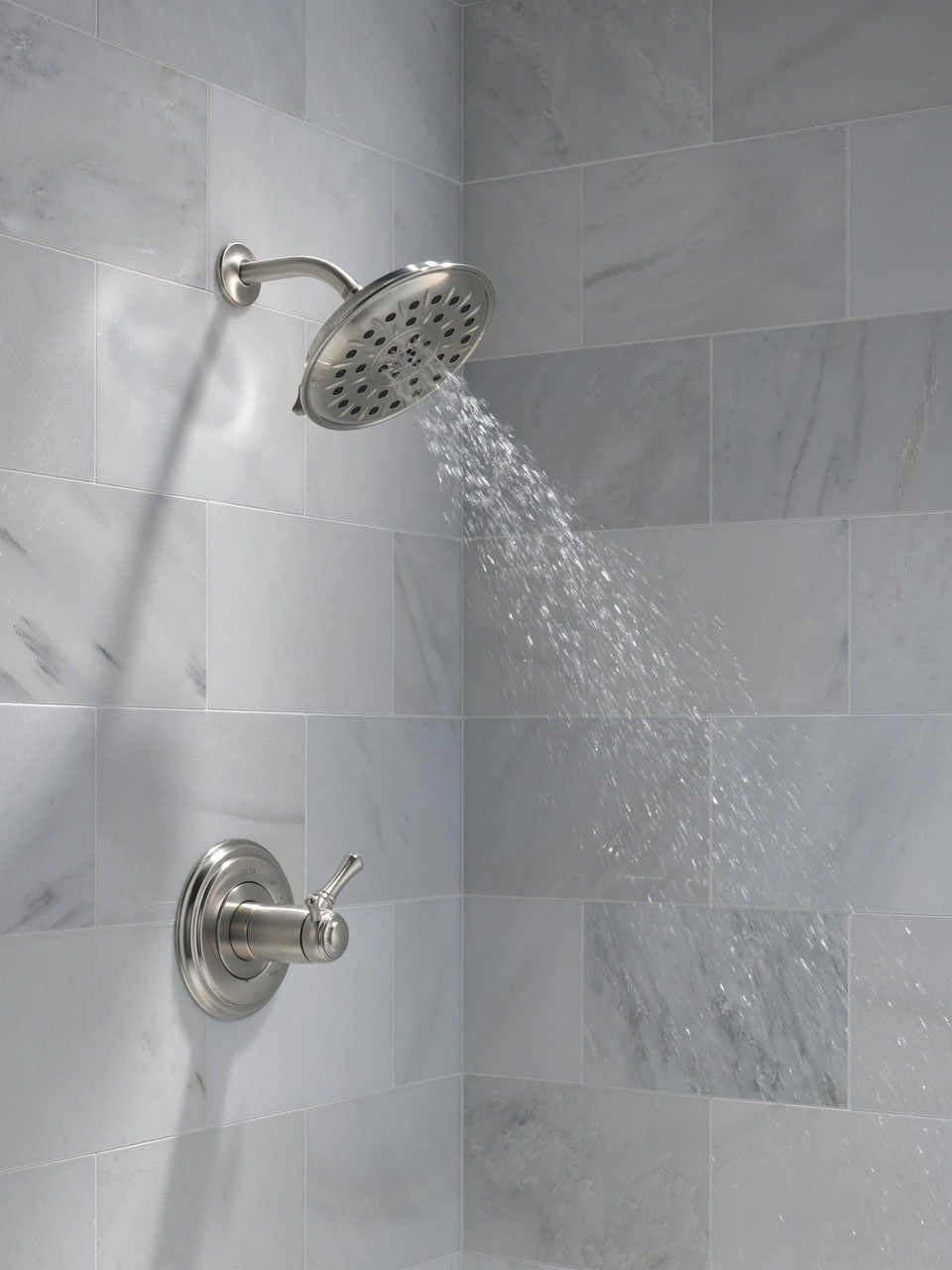 Delta 52487-SS Universal Showering Components UltraSoak 4-Setting Shower Head, Stainless