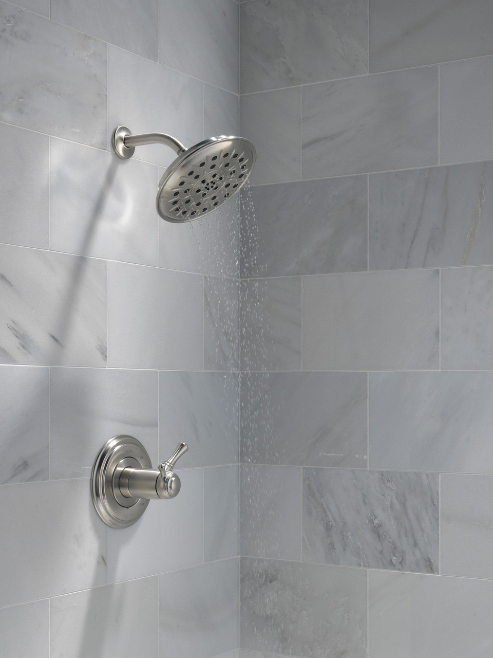 Delta 52487-SS Universal Showering Components UltraSoak 4-Setting Shower Head, Stainless