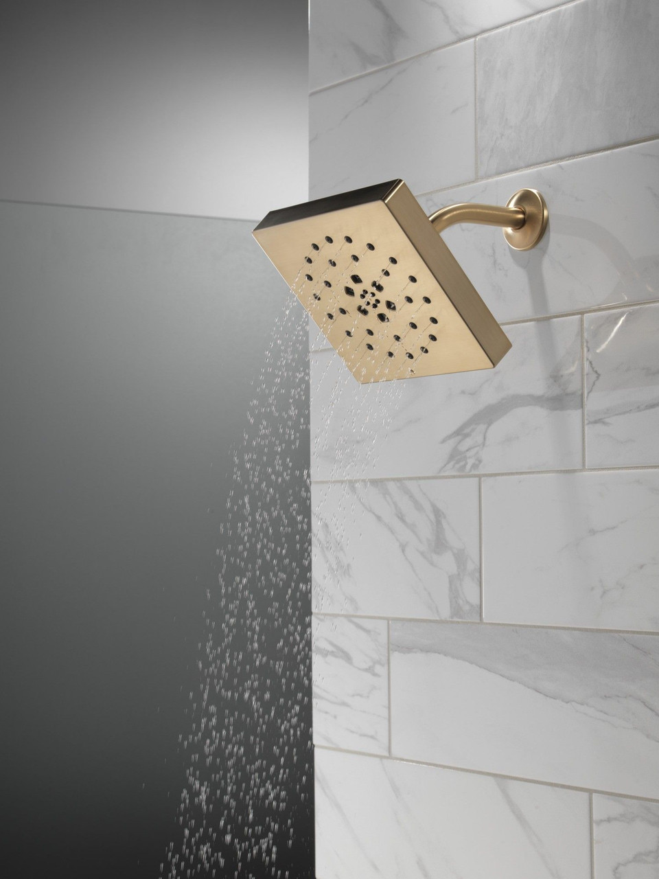 Delta 52484-CZ Universal Showering Components H2Okinetic 4-Setting Shower Head with UltraSoak, Champagne Bronze