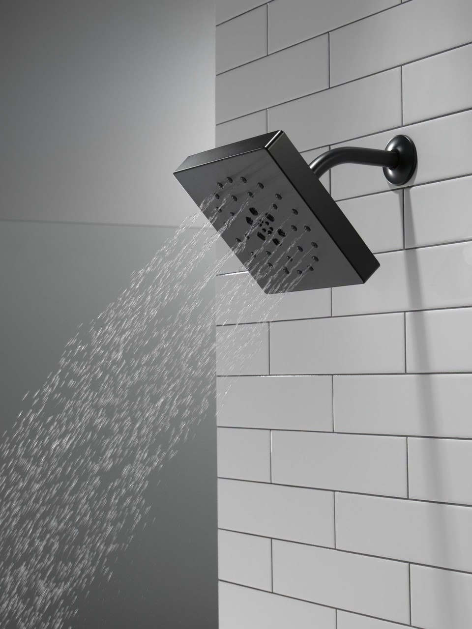 Delta 52484-BL Universal Showering Components H2Okinetic 4-Setting Shower Head with UltraSoak, Matte Black