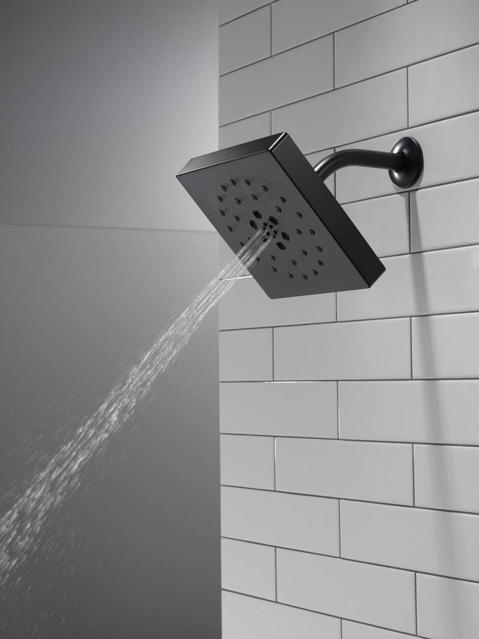Delta 52484-BL Universal Showering Components H2Okinetic 4-Setting Shower Head with UltraSoak, Matte Black