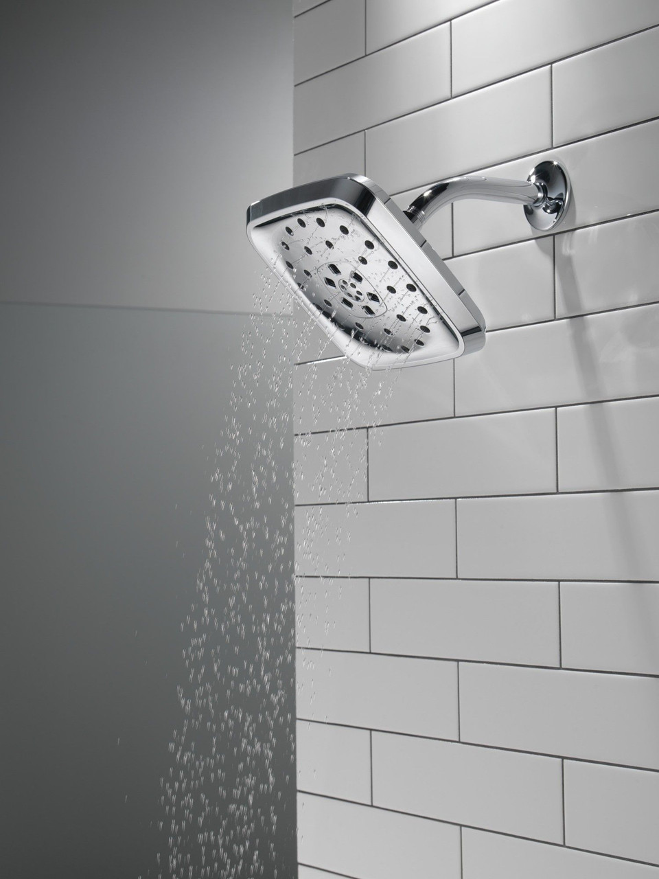 Delta 52460-PR Universal Showering Components H2Okinetic 4-Setting Shower Head with UltraSoak, Lumicoat Chrome