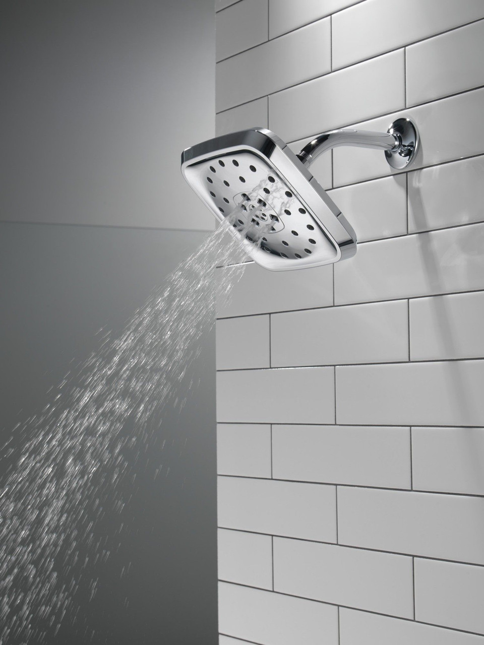 Delta 52460-PR Universal Showering Components H2Okinetic 4-Setting Shower Head with UltraSoak, Lumicoat Chrome
