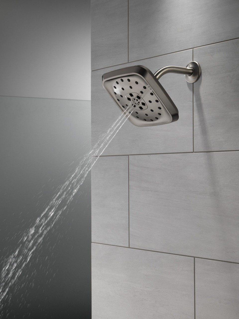 52460-KS-PR Universal Showering Components H2Okinetic 4-Setting Shower Head with UltraSoak, Lumicoat Black Stainless