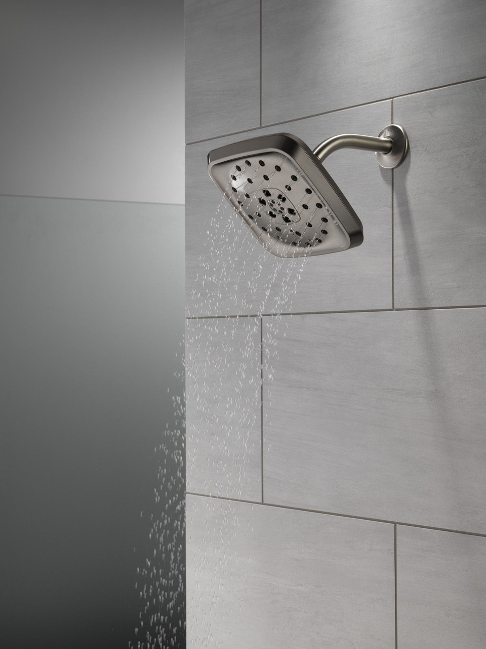 52460-KS-PR Universal Showering Components H2Okinetic 4-Setting Shower Head with UltraSoak, Lumicoat Black Stainless