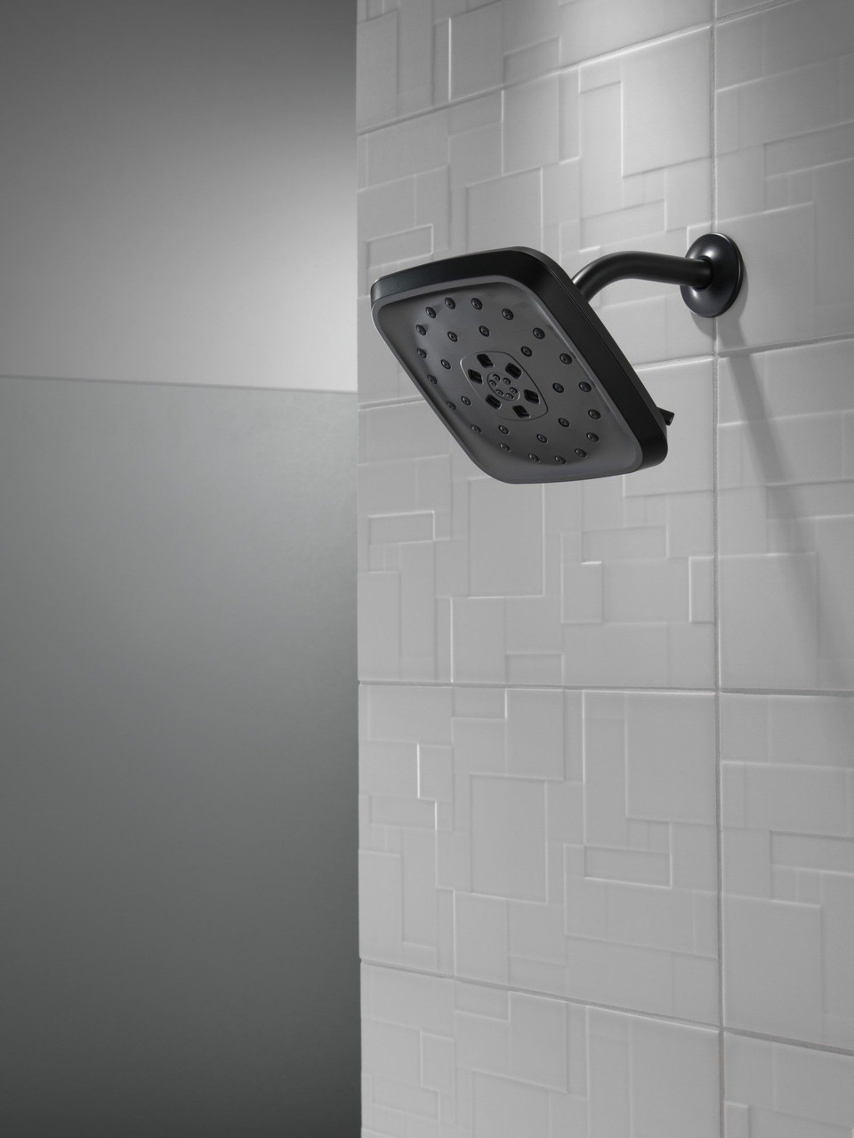52460-BL Universal Showering Components H2Okinetic 4-Setting Shower Head with UltraSoak, Matte Black