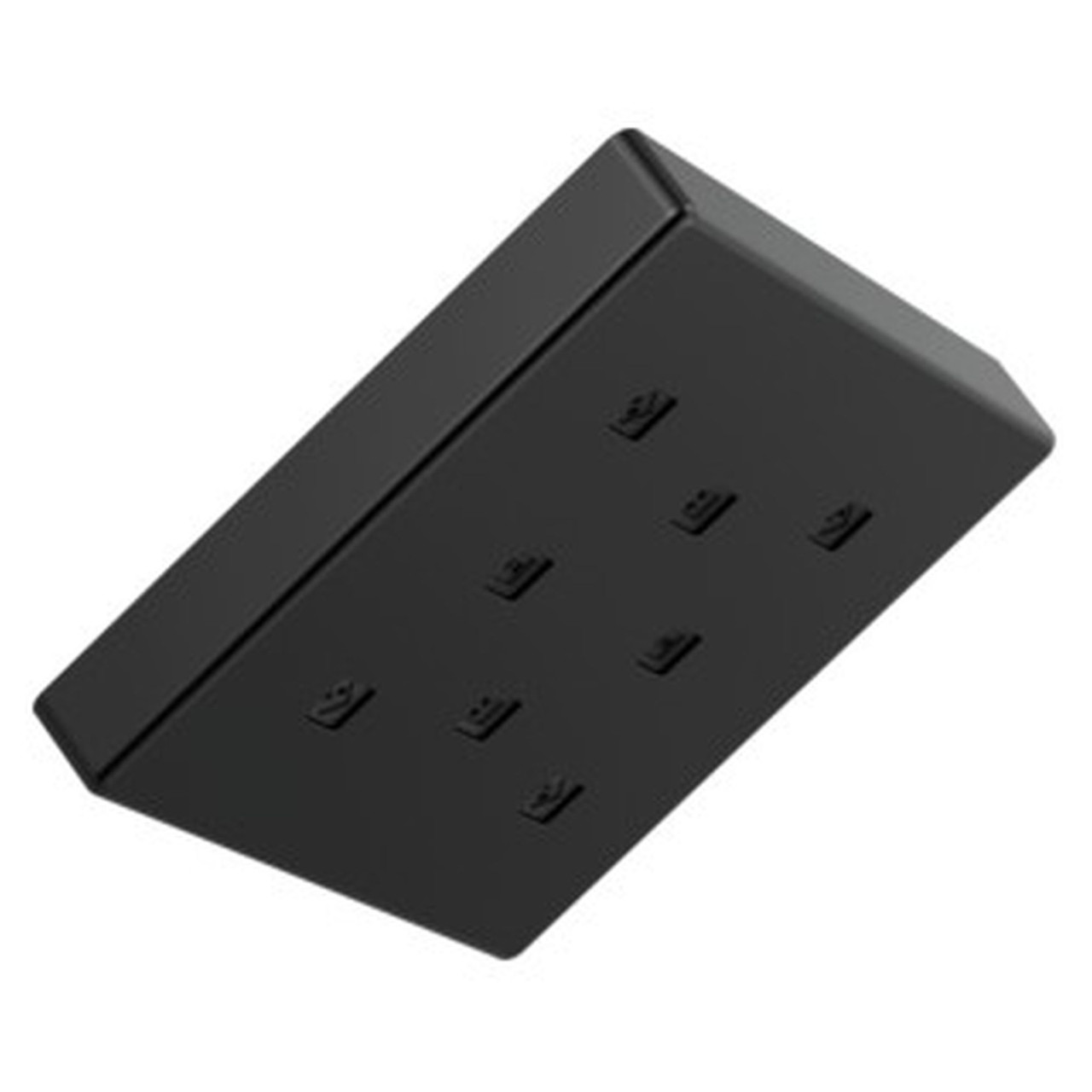 52171-BL Universal Showering Components H2Okinetic Single-Setting Metal Raincan Shower Head, Matte Black