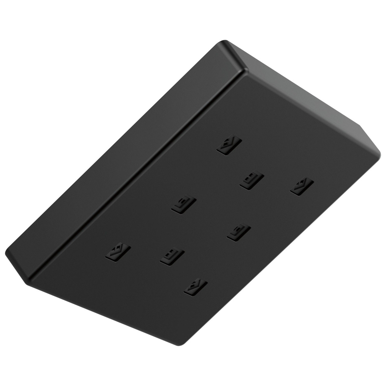 52171-BL Universal Showering Components H2Okinetic Single-Setting Metal Raincan Shower Head, Matte Black